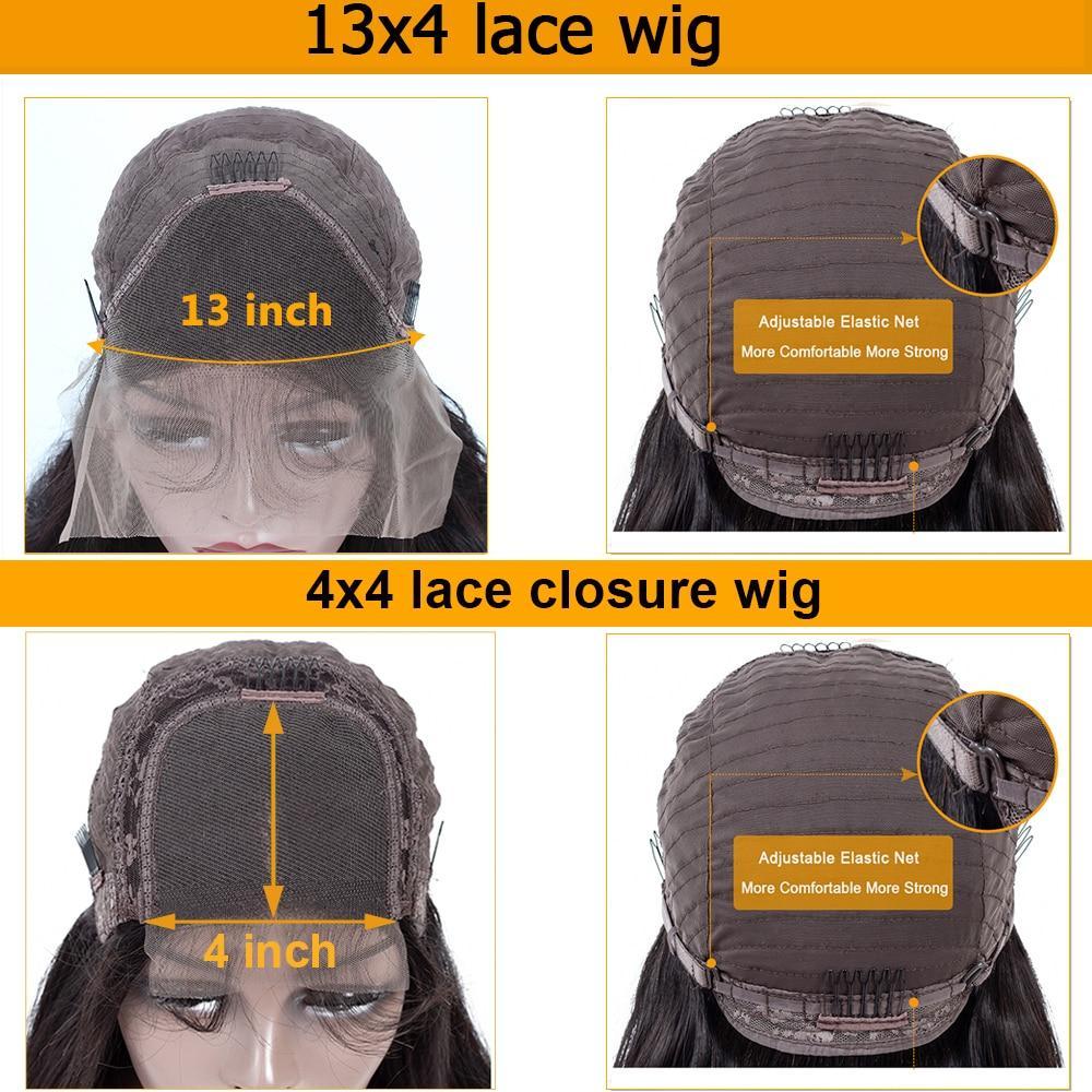 Lace Front Wig Jerry Curl Short Bob 180% Density 4x4 13x4