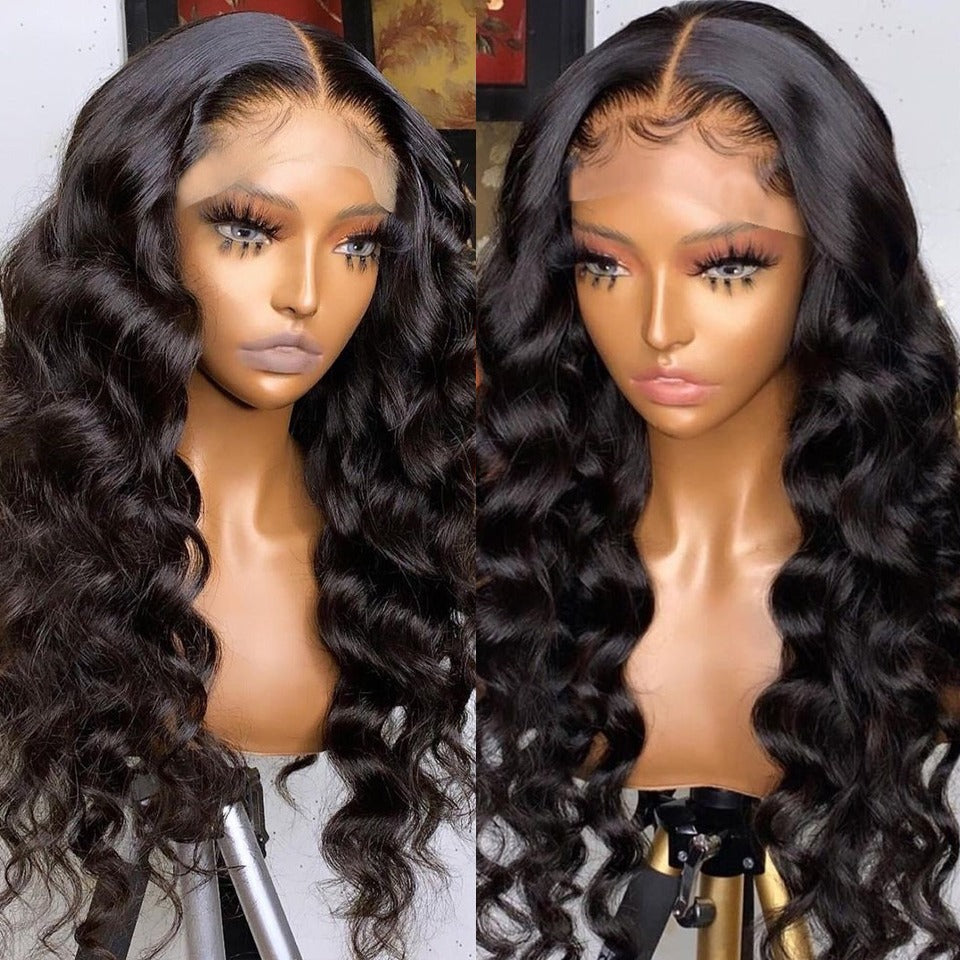 HD Transparent Lace Frontal Wig Loose Body Wave 180% Density 13x4