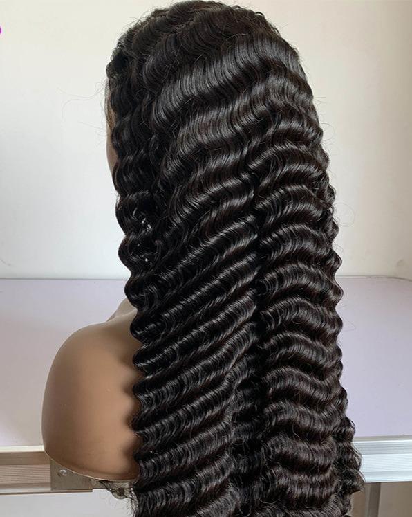 HD Transparent Lace Frontal Wig Loose Deep Wave Brazilian 13x6