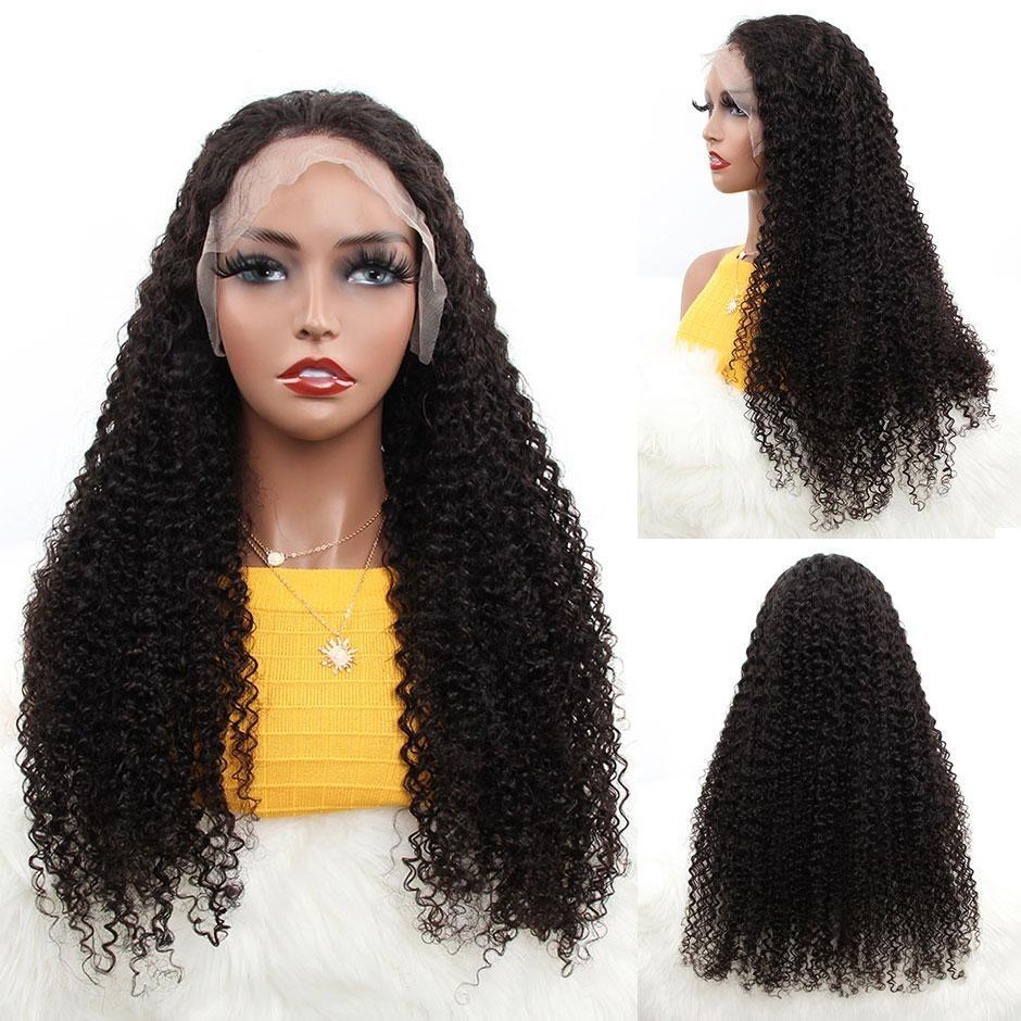 HD Transparent Lace Frontal Wig Kinky Curly Brazilian Wig 13x6