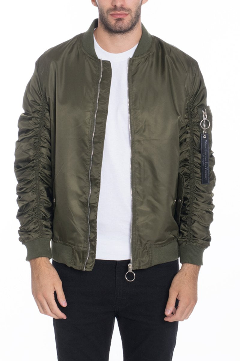 Mens Flight Lined Bomber Jacket