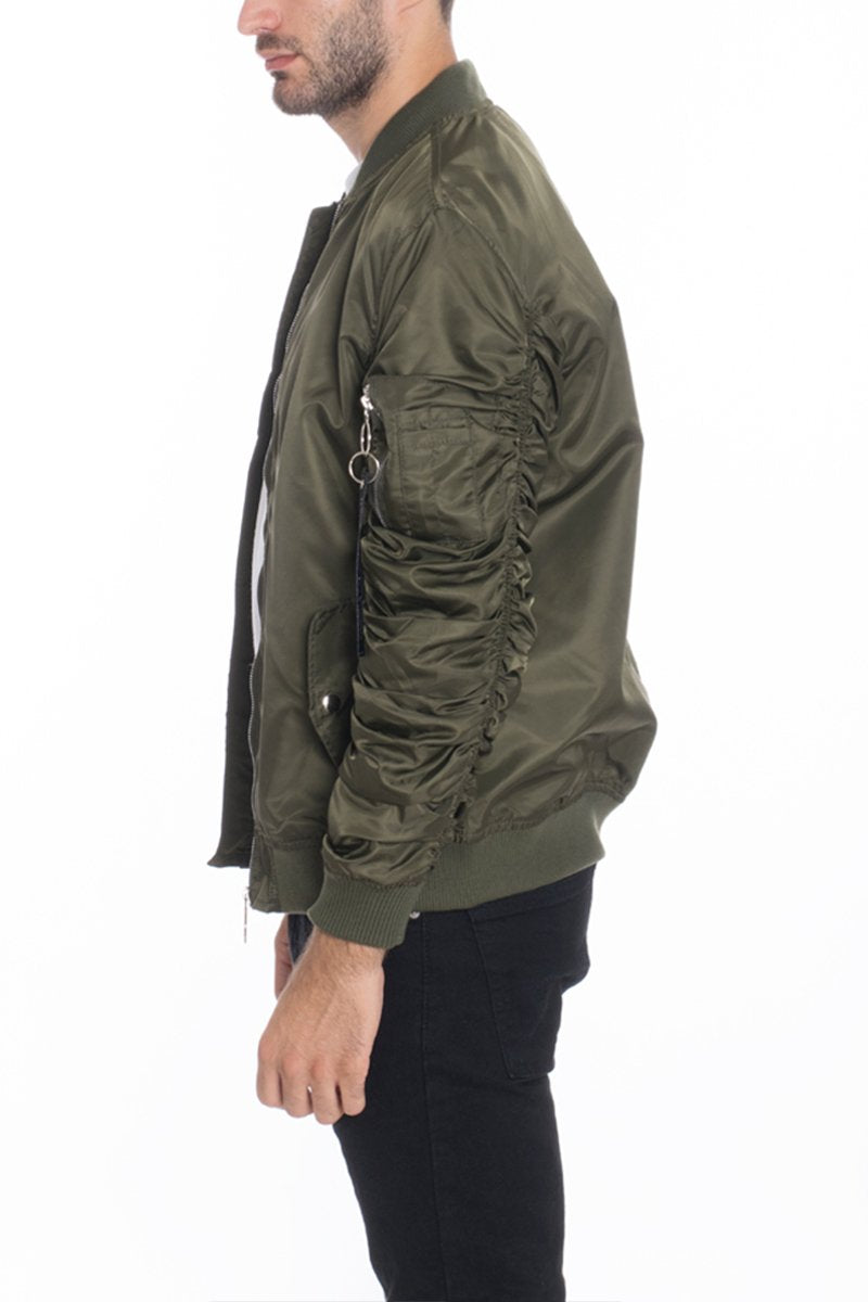 Mens Flight Lined Bomber Jacket