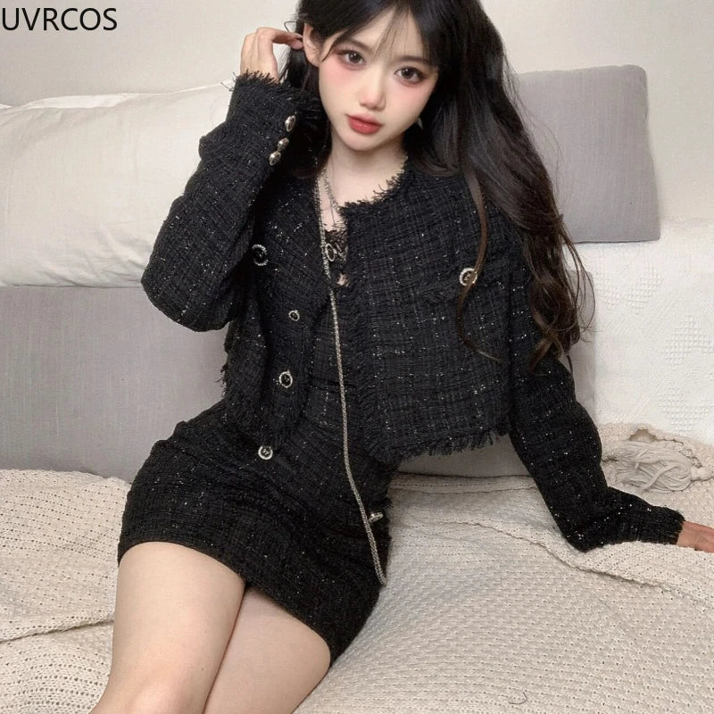 Retro Korean Style Co-cord Dress