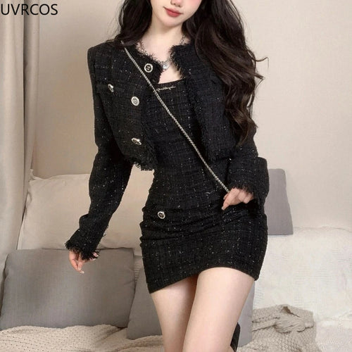 Retro Korean Style Co-cord Dress