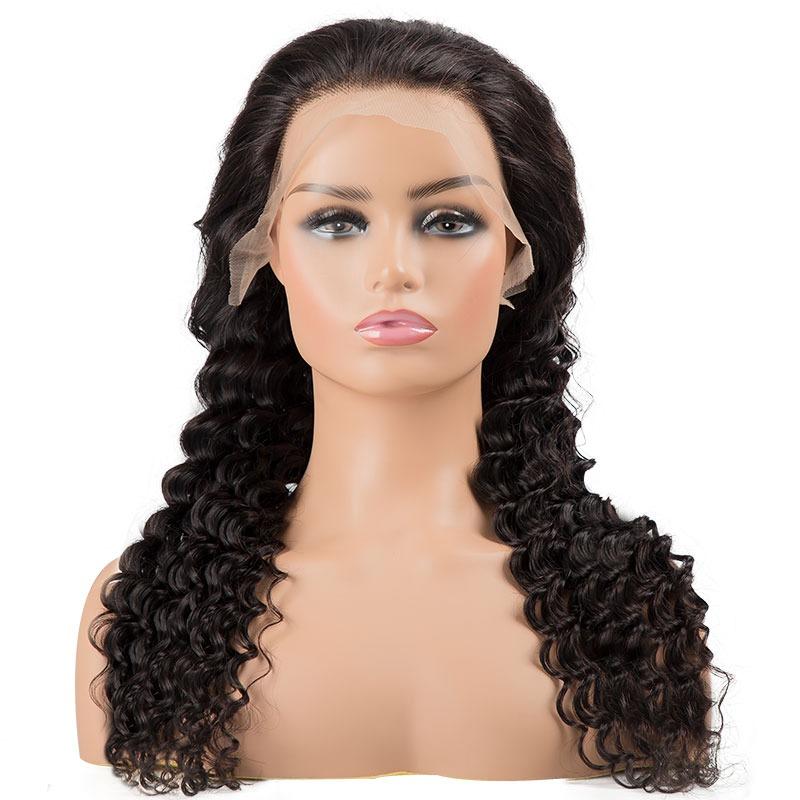 HD Transparent Lace Frontal Wig Loose Deep Wave Brazilian 13x6