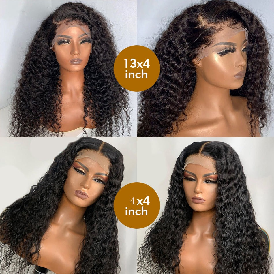 HD Transparent Lace Frontal Wig Deep Wave 200% Density 13x4