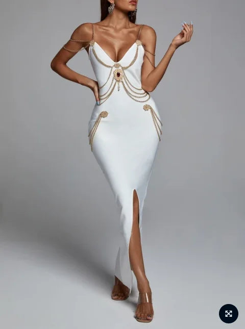 Chain Bandage Bodycon Dress