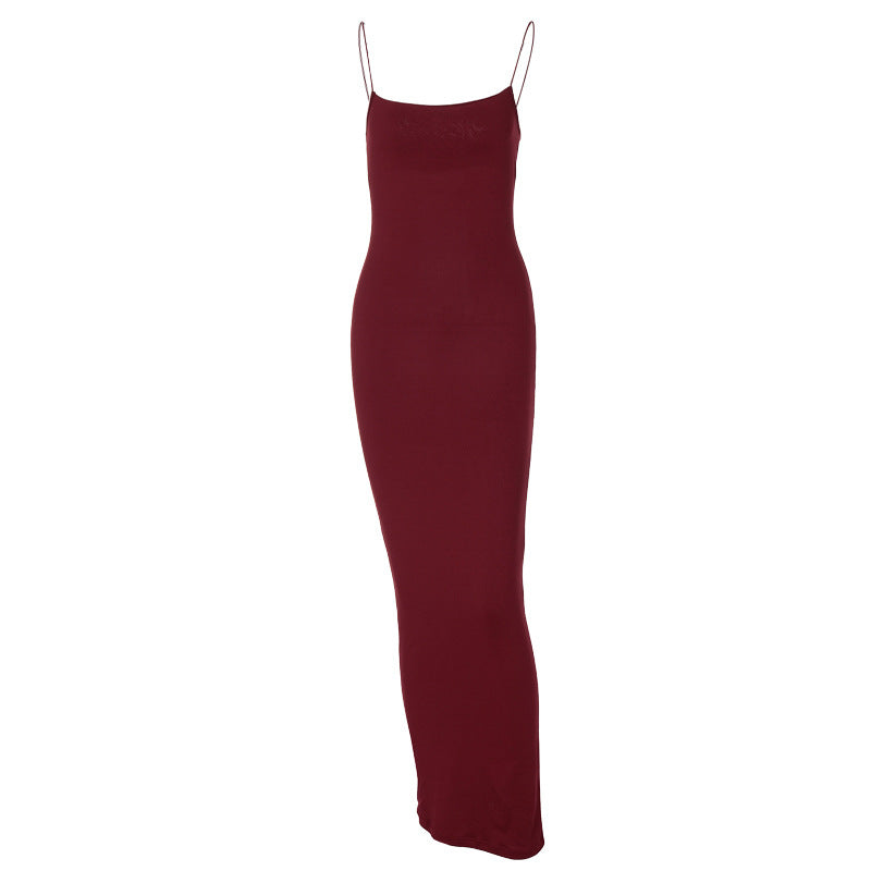 Spaghetti Strap Bodycon Maxi Dress