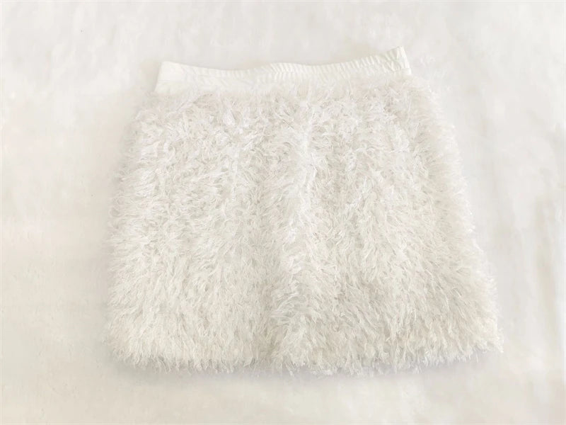 Bodysuit Feather Mini Skirt Co-Cords