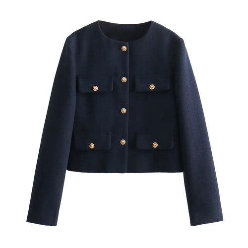 TRAF Long Sleeve Cropped Jacket