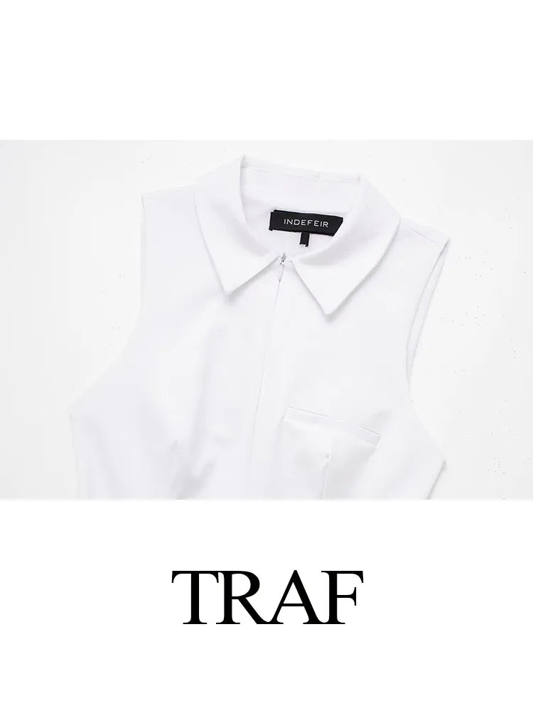 TRAF Casual Pleated Shirt Dress