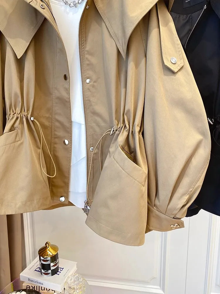 Chic Casual Short Trench Jacket