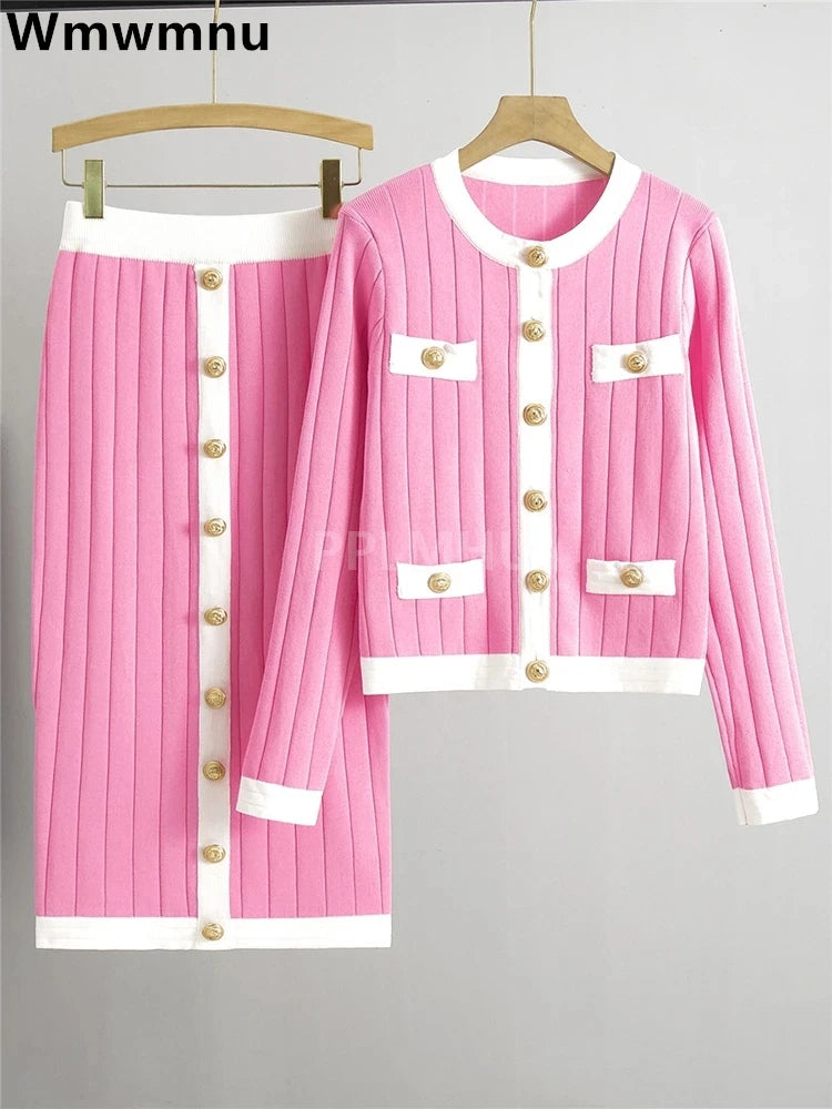 Korean Slim Sweater Cardigan Co-cords