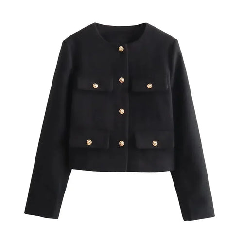 TRAF Long Sleeve Cropped Jacket