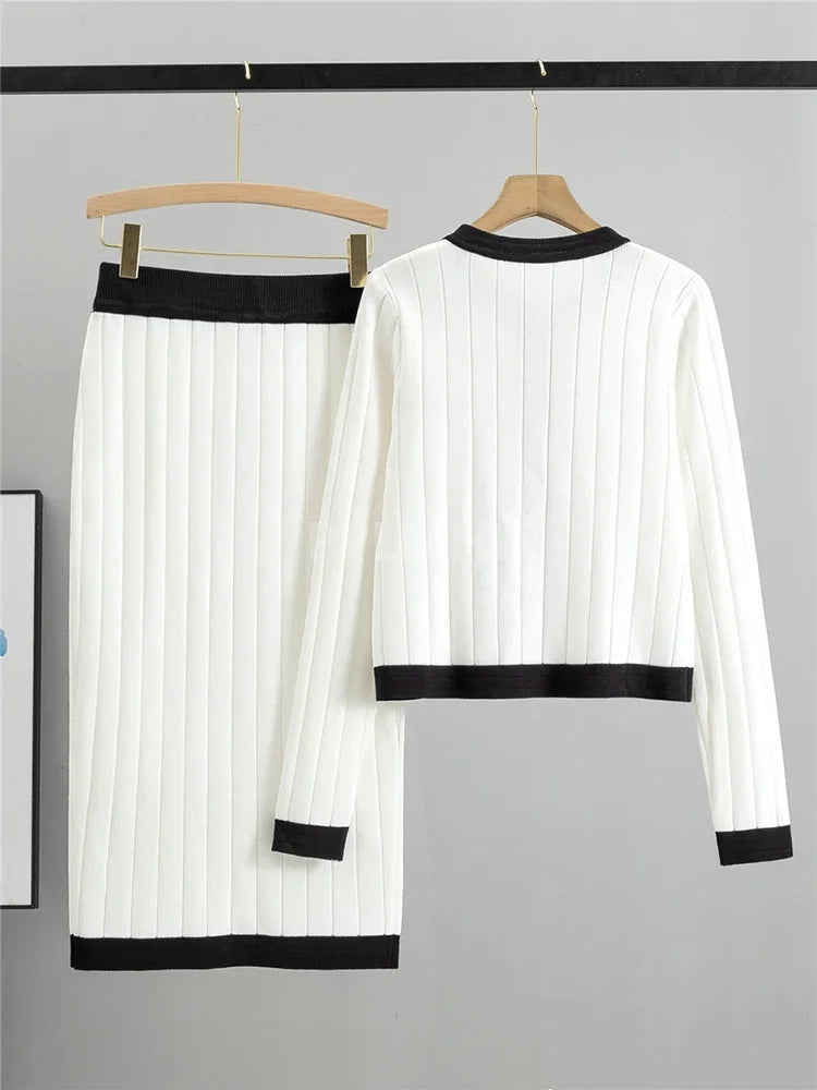 Korean Slim Sweater Cardigan Co-cords