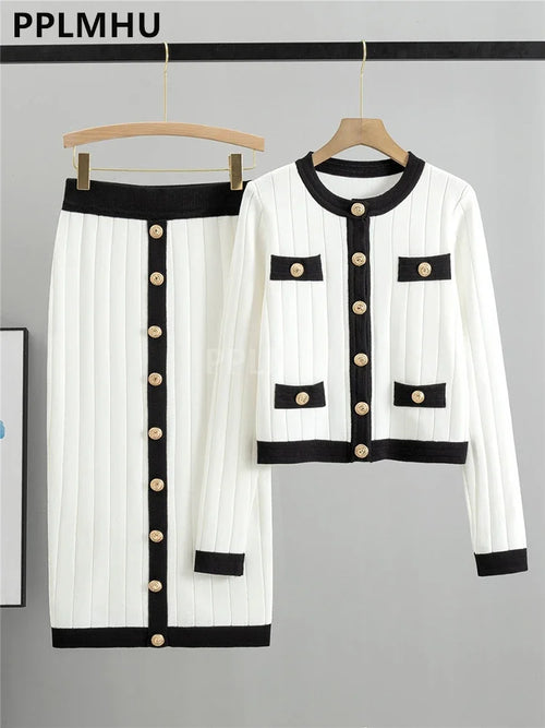 Korean Slim Sweater Cardigan Co-cords