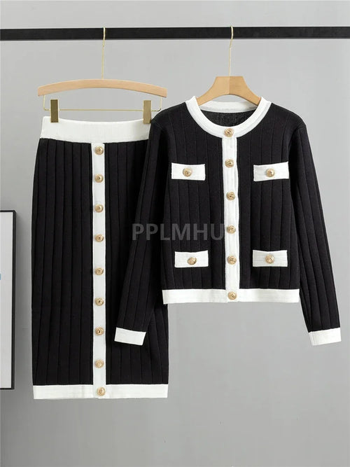 Korean Slim Sweater Cardigan Co-cords