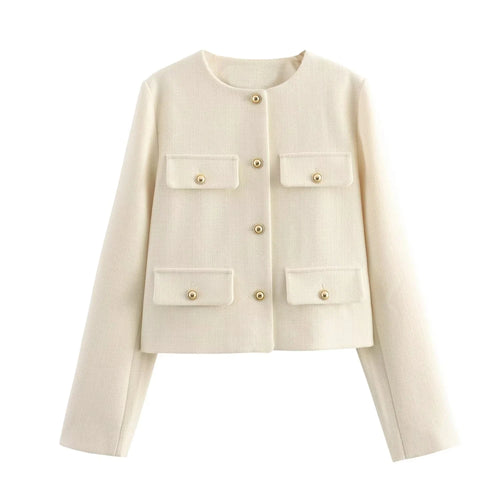 TRAF Long Sleeve Cropped Jacket