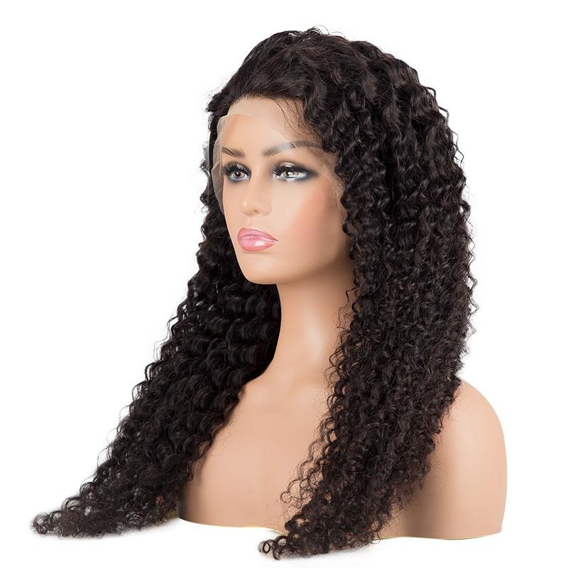 HD Transparent Lace Front Jerry Curl Wig 200% Density 13x4