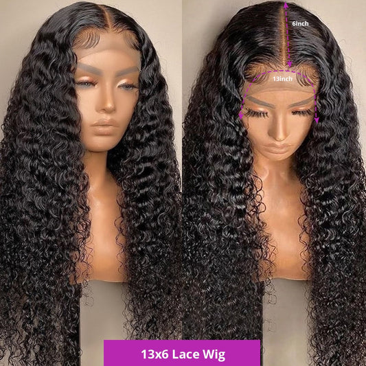 HD Transparent Lace Front Jerry Curl Wig 200% Density 13x4