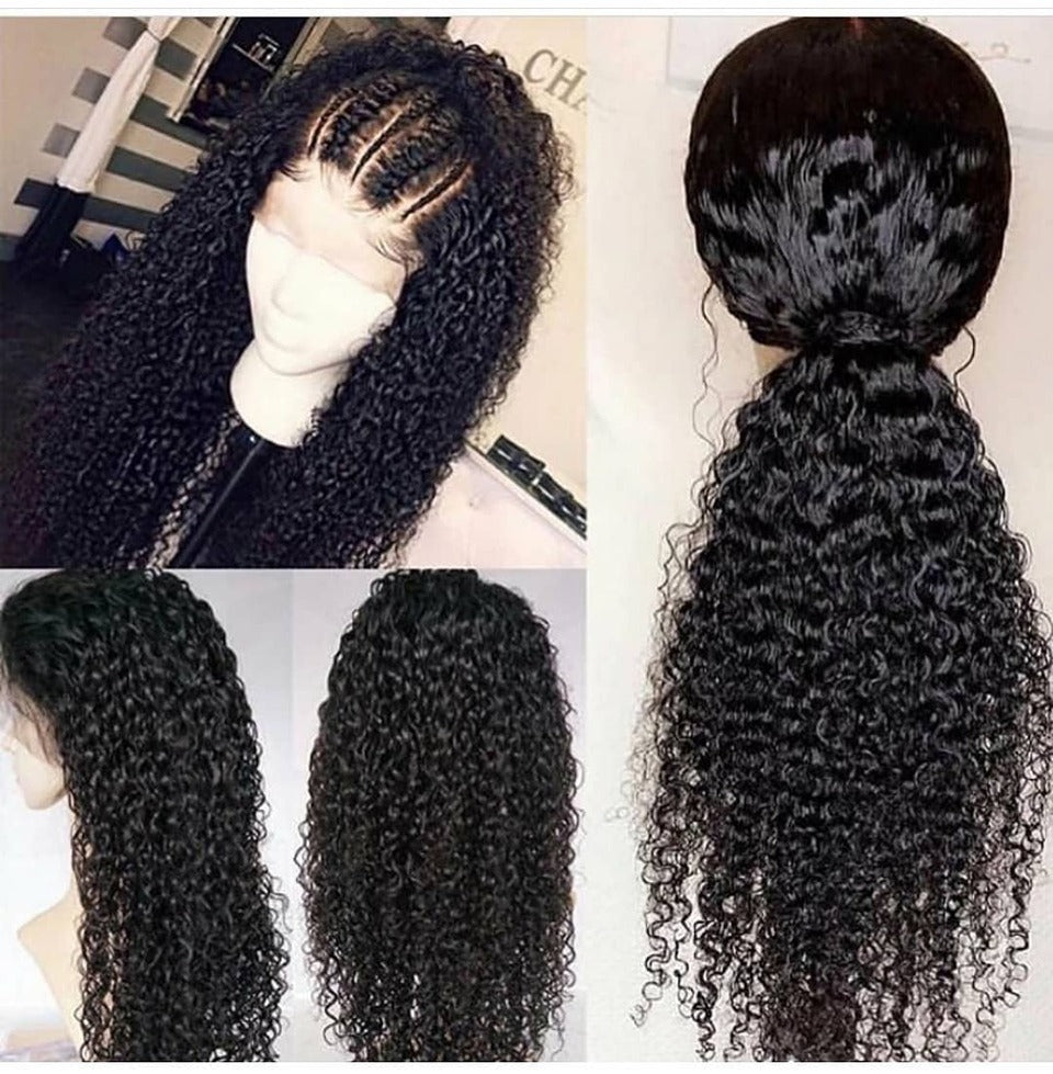 HD Transparent Lace Front Jerry Curl Wig 200% Density 13x4